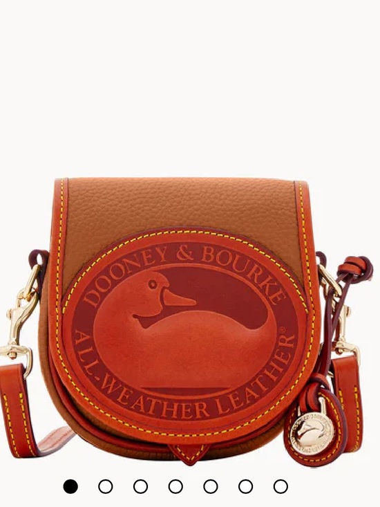 Dooney & Bourke Handbags - Dooney & Bourke All Weather Leather Duck Saddle Crossbody Bag Tan